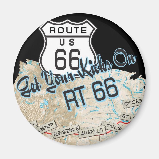 Väg 66 gåvor magnet (Framsidan)