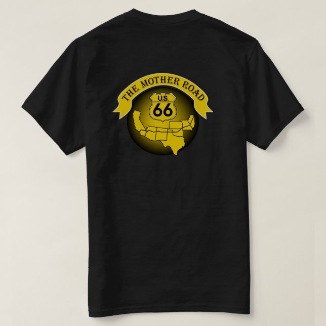 Väg 66 Mor Road Manar T-shirt Guld/Black (Design baksida)