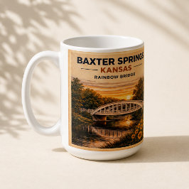 Väg 66 Rainbow Bridge Baxter Springs souvenir Kaffemugg