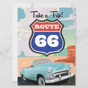 Väg 66 vintage resor poster