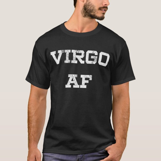 Våg AF Funny Zodiac-skylt födelsedag T Shirt (Framsida)