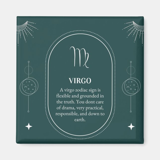 Våg anpassar namn 12 tecken på Zodiac Magnet (Framsidan)