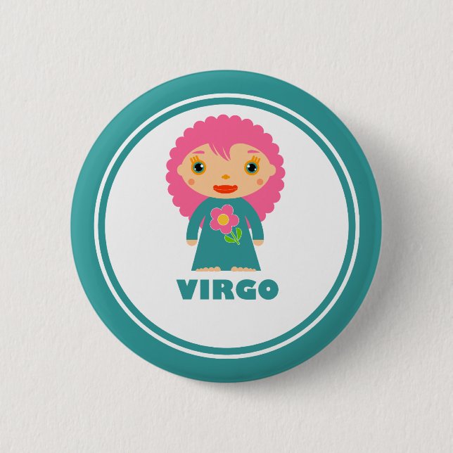Våg är mitt Zodiac-tecken Knapp (Framsida)