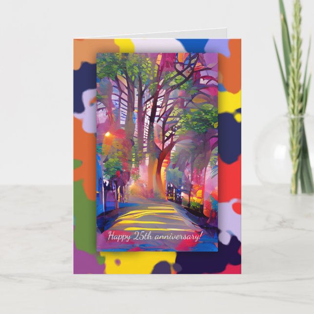 Väg-årsdagen med anpassningsbar kort (Framsida)