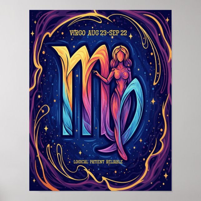 Våg Astrology Horoscope Poster (Framsidan)