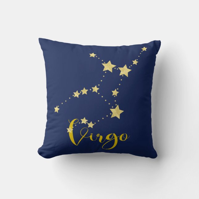 Våg Astrology with Constellation of Stars Kudde (Framsida)