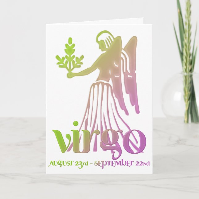Våg Astrology Zodiac Birthday Card d1 Kort (Framsida)