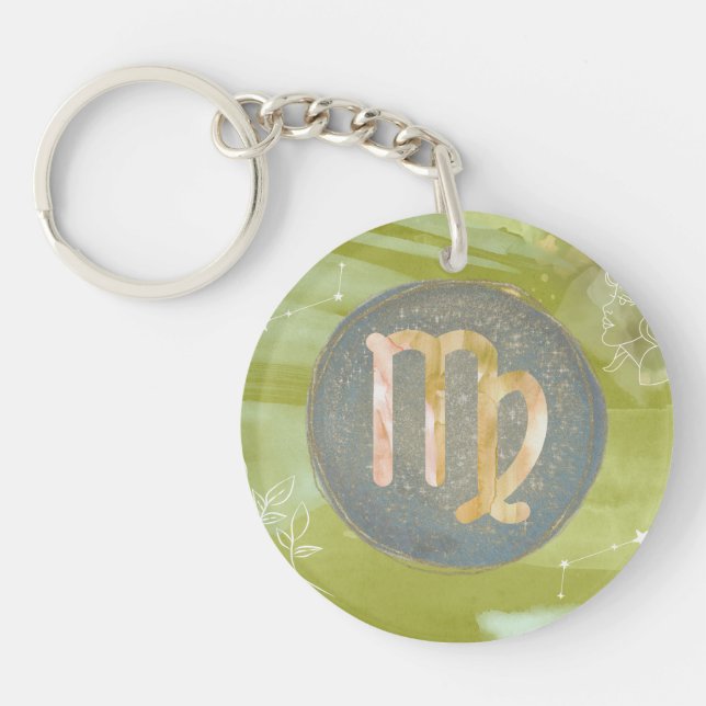 Våg Astrology Zodiac Keychain - Helig Simpity (Framsidan)
