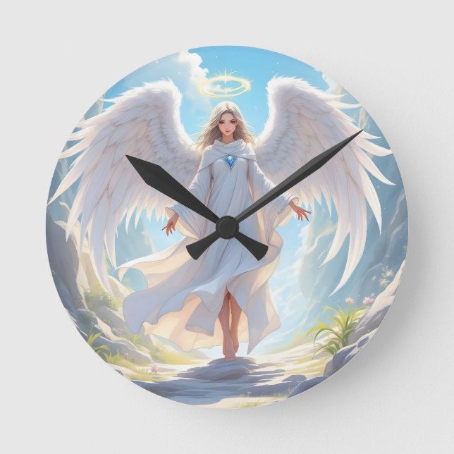 Väg av Grace: Angel av fredligt skådespel Rund Klocka (Framsida)