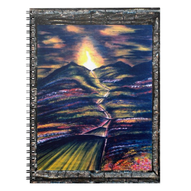 Väg av liv anteckningsbok med spiral (Framsidan)