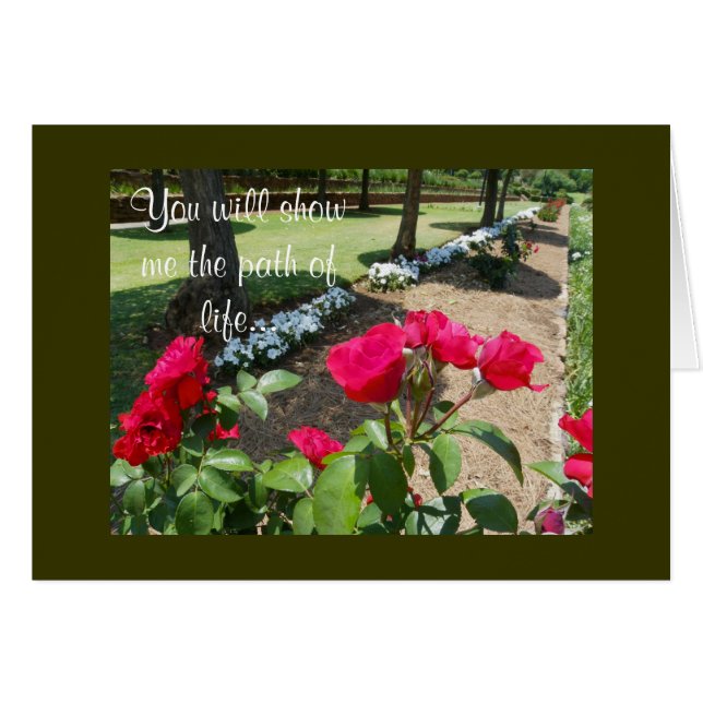Väg av livkortet - Psalm16:11 Hälsningskort (Framsidan Horizontal)