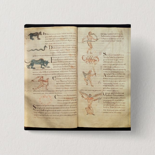 Väg av månen över konstellationerna knapp (Framsida)