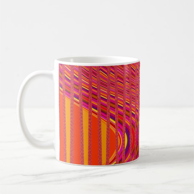 Våg av Rand Kaffe Mugg, Rosa-Orange Kaffemugg (Vänster)