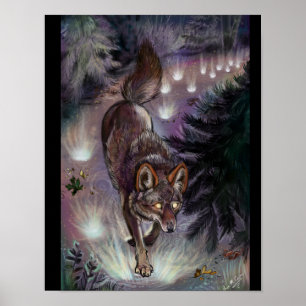 Väg belysa poster