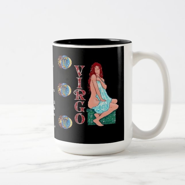 Våg Birth Sign Zodiac Mugg (Höger)
