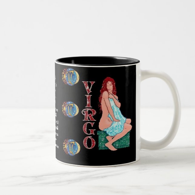 Våg Birth Sign Zodiac Mugg (Höger)