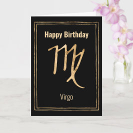 Våg Birthday zodiac astrology guld personlig Kort