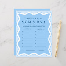 Våg blå Hur gamla var mamma och pappa Foto Game