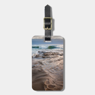 Våg bryter på strand, Kalifornien Bagagebricka