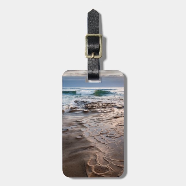 Våg bryter på strand, Kalifornien Bagagebricka (Vertikal Framsida)