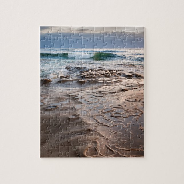 Våg bryter på strand, Kalifornien Pussel (Vertikal)