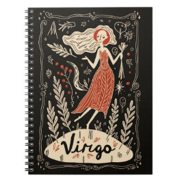 Våg Celestial Zodiac Art Anteckningsbok