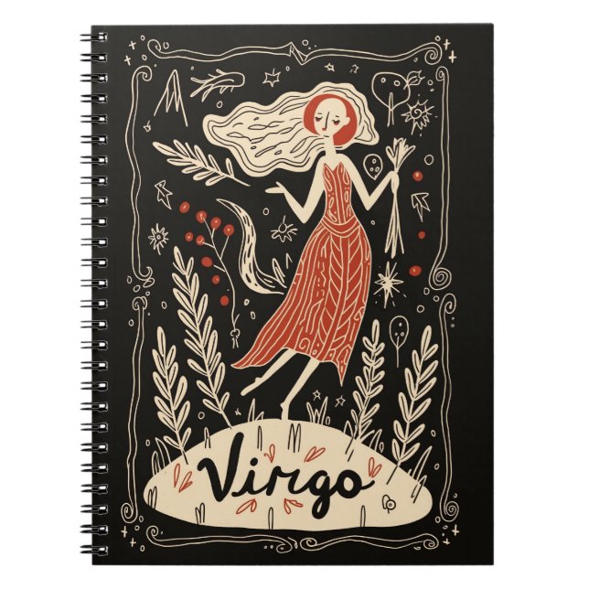 Våg Celestial Zodiac Art Anteckningsbok (Framsidan)