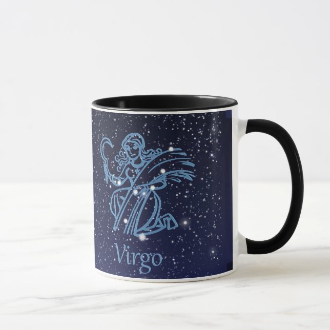 Våg Constellation and Zodiac Sign med stjärnor Mugg (Höger)