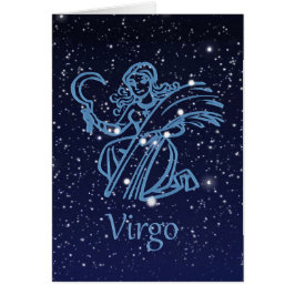 Våg Constellation and Zodiac Sign med stjärnor OBS Kort
