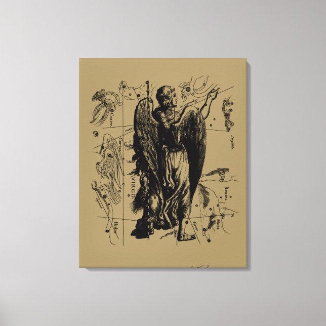 Våg Constellation Hevelius 1690 Aug 23 september 2 Canvastryck (Framsida)