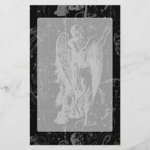 Våg Constellation Hevelius 1690 on Black Brevpapper