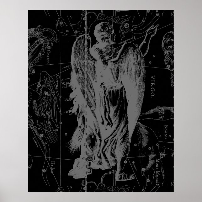 Våg Constellation Hevelius 1690 Vintage Poster (Framsidan)