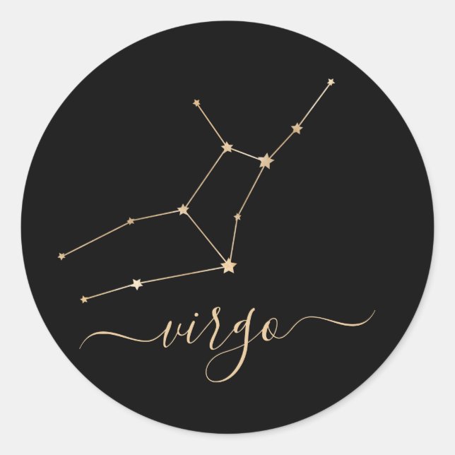Våg Constellation Runt Klistermärke (Framsida)