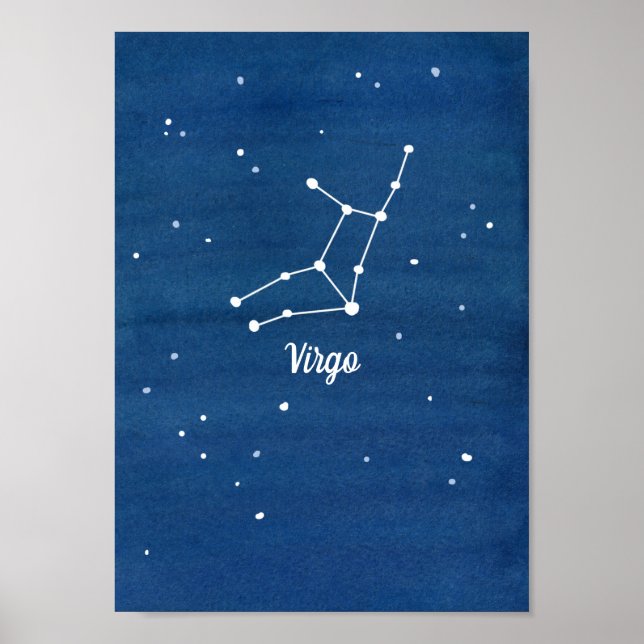Våg Constellation Stars Night Himlar Poster (Framsidan)