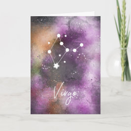 Våg Constellation Zodiac Lila Galaxy Kort