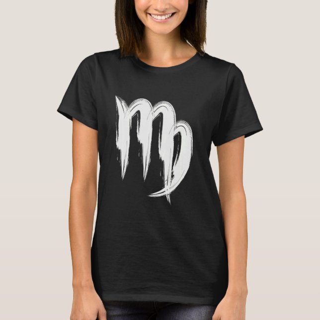 Våg Drawn Virgin Zodiac T Shirt (Framsida)