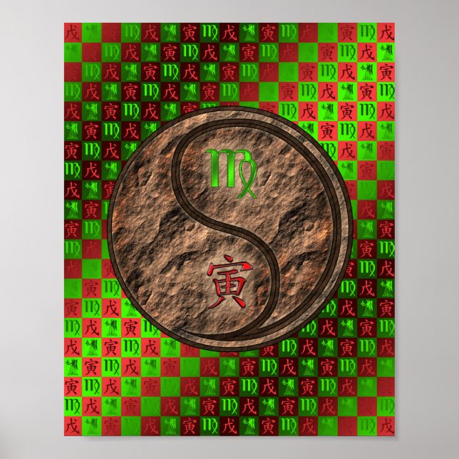 Våg & Earth Tiger Poster (Framsidan)