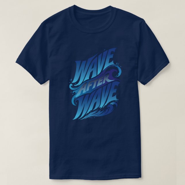 Våg Efter Våg | Oceanblå Sommar T Shirt (Design framsida)