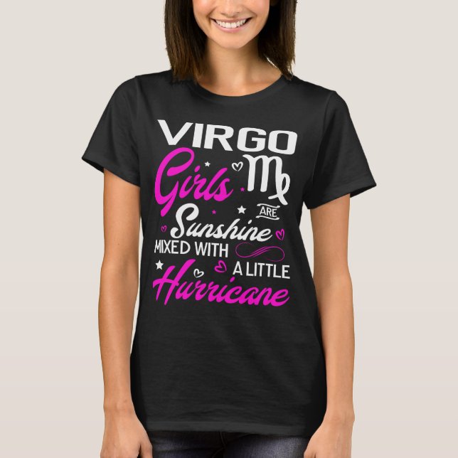 Våg flicka. Lustigt Aquarius Zodiac Astrology T Shirt (Framsida)