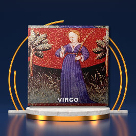 Våg Födelsedagsfesten Virgin Zodiac Sign Kakelplatta