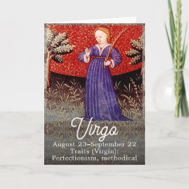 Våg Födelsedagsfesten Virgin Zodiac Sign Kort