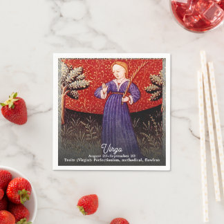 Våg Födelsedagsfesten Virgin Zodiac Sign Pappersservett