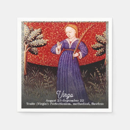 Våg Födelsedagsfesten Virgin Zodiac Sign Pappersservett