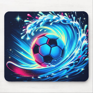 Våg fotboll futuristisk ocean fotboll surf musmatta