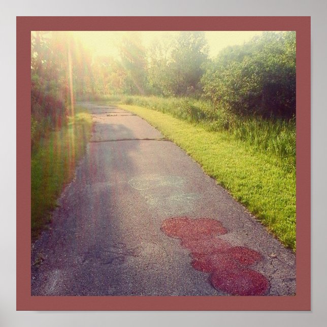 Väg framför poster (Framsidan)