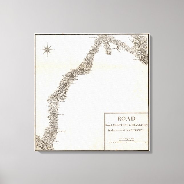 Väg från Limestone till Frankfort Canvastryck (Framsida)
