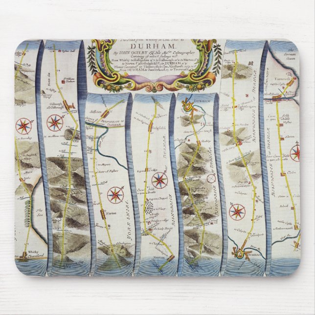 Väg från Whitby till Durham Musmatta (Framsidan)