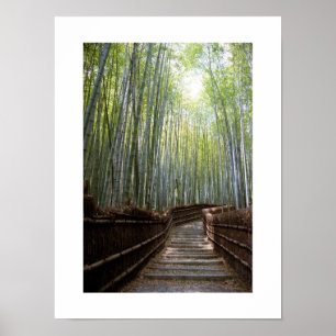 Väg genom Bamboo - Sagano, Kyoto Poster
