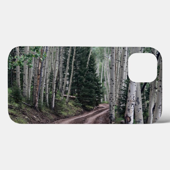 Väg genom Birch Träd iphone case (Baksida (horisontell))