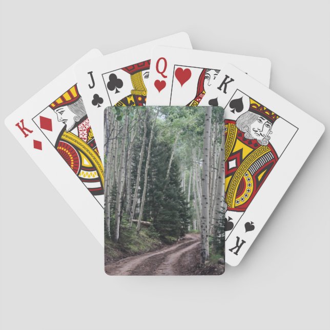 Väg genom björken casinokort (Baksidan)